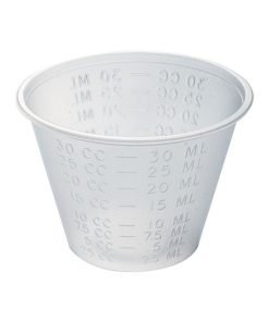 Dynarex Graduated Plastic Disposable Medicine Cups - 1 oz Clear NonSterile (100 Count)
