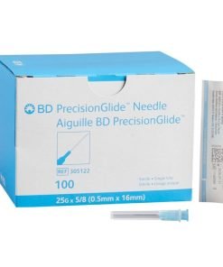 BD PrecisionGlide Hypodermic Needles with Regular Bevel - 25 Gauge (Pack of 100)