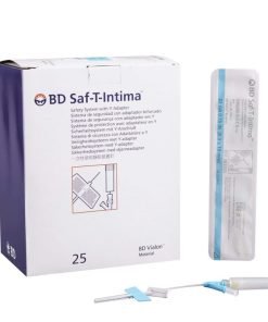 BD Saf-T-Intima Closed IV Catheter System with Disposable Retracting Needle Winged Hub Blood Control - 22 Gauge 3/4 Inch Sterile (Pack of 25)