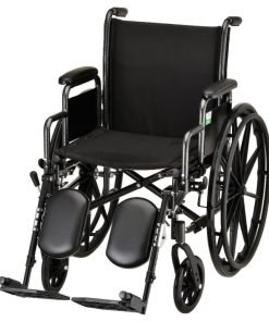 Nova Standard Steel Wheelchair- Detachable Desk Arm & Elevating Leg Rests