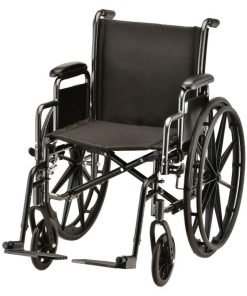 Nova Steel Wheelchair Detachable Arms & Swing Away Footrest