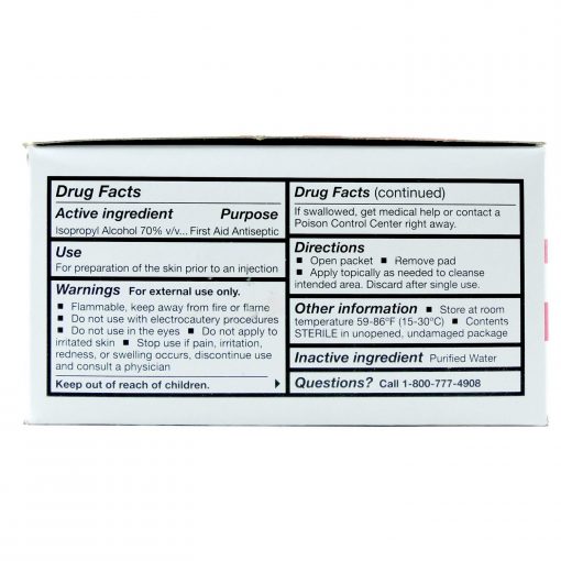 Mckesson prep pads drug facts