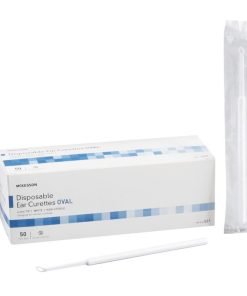 McKesson Ear Curette, Oval Tip, Grooved Handle, Polypropylene, NonSterile, Disposable – 4 mm Tip ( Box Of 1 )