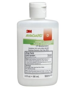 3M Avagard D Instant Hand Sanitizer with Moisturizers, Ethyl Alcohol Gel Bottle - 3 oz ( Pack of 1 )