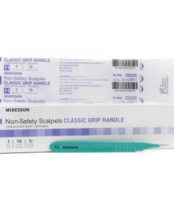 McKesson Disposable Scalpel, No. 11 Blade, Stainless Steel/Plastic Classic Grip Handle, Sterile