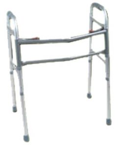 Rose Healthcare Oversized Two Button Aluminum Folding Walker