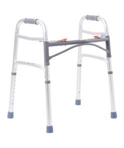 McKesson Junior Aluminum Folding Walker, 25 to 32 Inch Height- Silver