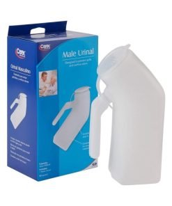 Carex Male Urinal with Closure Single Patient Use, Opaque White - 32 oz (946 ml)
