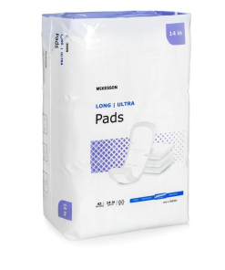 McKesson Ultra Bladder Control Disposable Pad Heavy Absorbency, 14 Inch