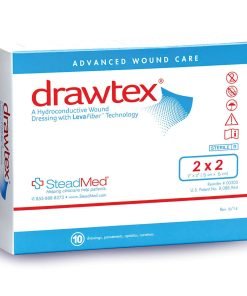 Drawtex LevaFiber Non-Adherent Dressing White, 2 x 2 Inch Square