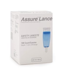 Assure MicroFlow Safety Lancet 28 Gauge x 1.0 mm Depth with Push Button (Box of 100)