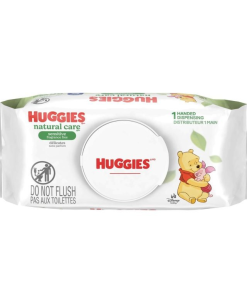 Huggies Natural Care Soft Pack Baby Wipes, Unscented 56 Count - 6-7/10 x 7-7/10 Inch Nonsterile