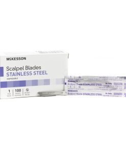 McKesson Surgical Blade, Stainless Steel, Surgical Grade, Disposable, Sterile (Box of 100)