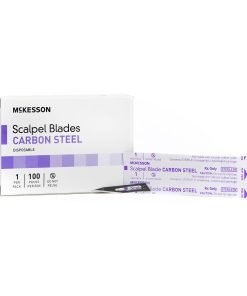 McKesson Disposable Carbon Steel Surgical Blade, Sterile (Box of 100)