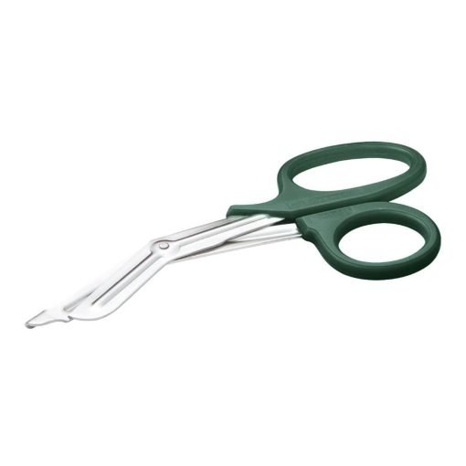 McKesson Medicut Trauma Shears with Medical-Grade Stainless Steel, Finger Ring Handle, Blunt Tip, Non-Sterile, Green - 7-1/4 Inch Length (Case of 10)