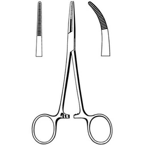 McKesson Argent Kelly Hemostatic Forceps, Curved Serrated Tips, Locking Finger Ring, Reusable, NonSterile – 5-1/2 Inch ( Pack Of 1 ) - Image 2