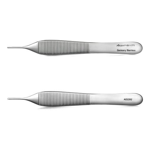 McKesson Argent Adson Dressing Forceps, Straight Serrated Tips, Stainless Steel, Thumb Handle, Reusable, NonSterile – 4-3/4 Inch ( Pack Of 1 ) - Image 3