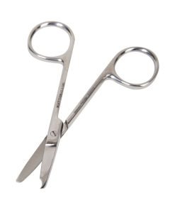 McKesson Spencer Stitch Suture Scissors, Delicate Hook Blunt Tips, Stainless Steel, Finger Ring, NonSterile – 3-1/2 Inch (Pack Of 1 )