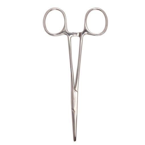 McKesson Kelly Hemostatic Forceps, Straight, Stainless Steel, Locking Finger Ring Handle, Serrated Tips, Non-Sterile – 5-1/2 Inch Length ( Pack of 1 )