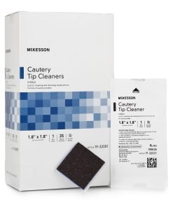 McKesson Cautery Tip Cleaner, Abrasive Foam - 1.8 x 1.8 Inch (Box of 35)