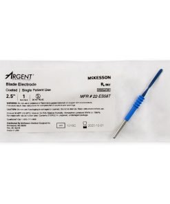 McKesson Argent Blade Electrode, Coated Stainless Steel, Straight Blade Tip, Disposable, Sterile - 2-1/2 Inch (Box of 12)
