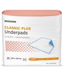 McKesson Classic Plus Fluff / Polymer Disposable Underpad, Light Absorbency, 23 x 24 Inch