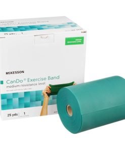 McKesson CanDo Non-Latex Exercise Resistance Band, Green - 5 Inch x 25 Yard
