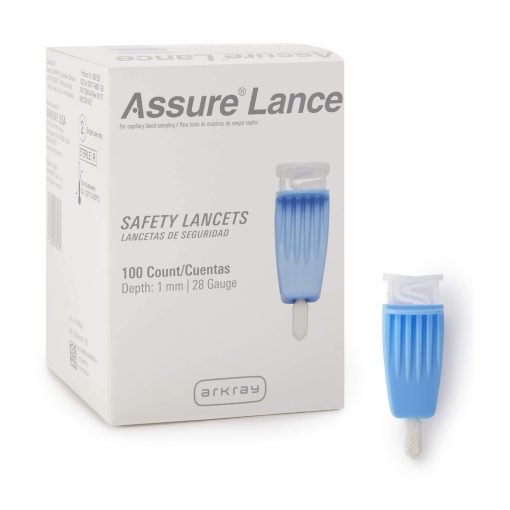 Assure MicroFlow Safety Lancet 28 Gauge x 1.0 mm Depth with Push Button (Box of 100) - Image 3
