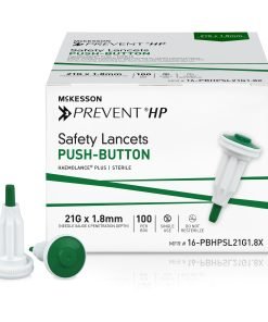 McKesson Prevent HP Safety Lancets with Push Button, Sterile (Box of 100)