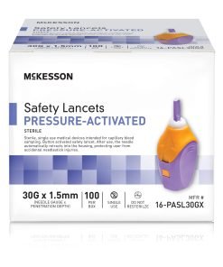 Mckesson Safety Lancet Needle Pressure Activated with Push Button - 30 G x 1.5 mm Depth