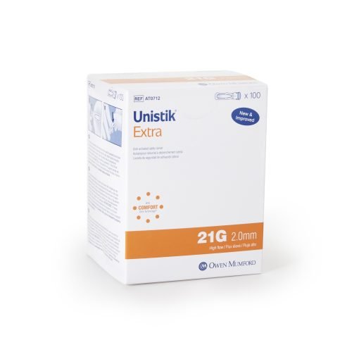 Owen Mumford Unistik 2 Extra 21g x 3.0 mm Lancets (Pack of 100)