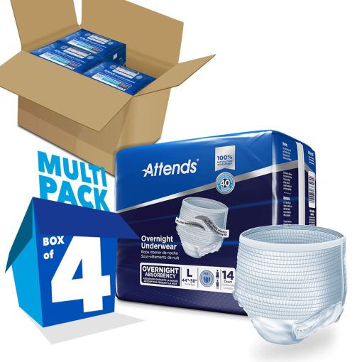 Attends Overnight Disposable Adult Underwear, Heavy Absorbency - Large - Image 4