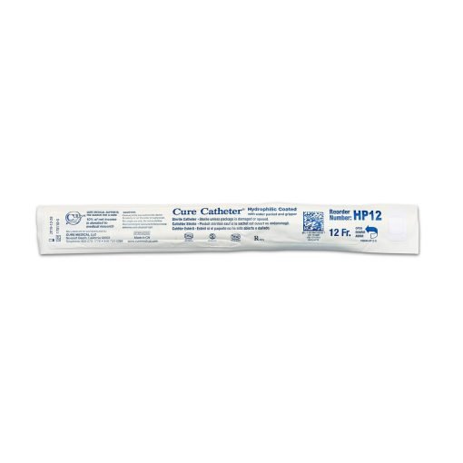 Cure Pediatric Hydrophilic Coated Intermittent Catheter with Straight Tip - 12 Fr, 10 inch Length - Image 2