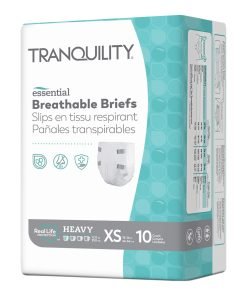 Tranquility Essential Youth Incontinence Briefs, Unisex, Disposable, Heavy Absorbency - X-Small
