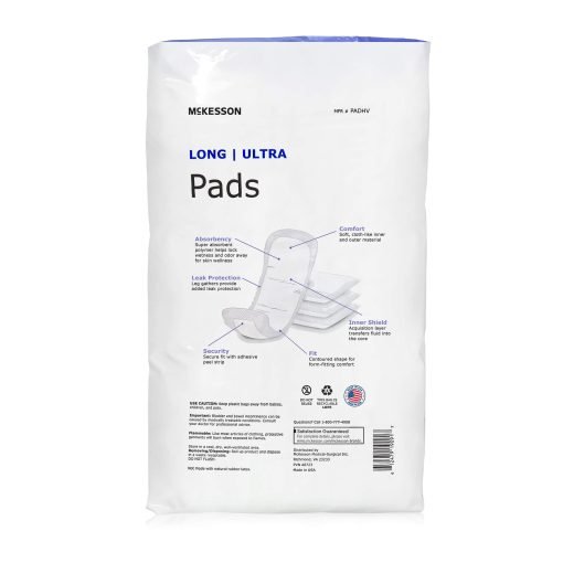 McKesson Ultra Bladder Control Disposable Pad Heavy Absorbency, 14 Inch - Image 2