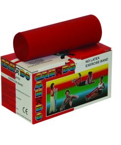 CanDo Synthetic Rubber Exercise Resistance Band, Red - 5 Inch x 6 Yard