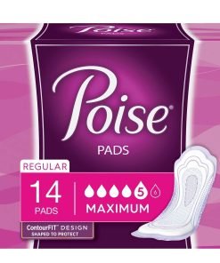 Poise Regular Bladder Control Pads, Heavy Absorbency - 3 x 11 Inch Length