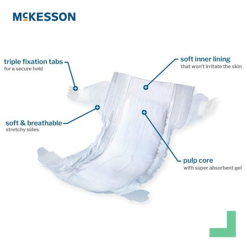 McKesson Unisex Disposable Baby Diaper, Heavy Absorbency - Size 7 - Image 2