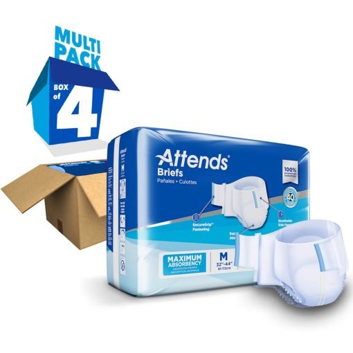 Attends Adult Incontinence Disposable Briefs, Heavy Absorbency - Medium - Image 7