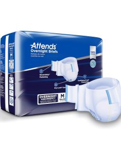 Attends Extended Disposable Overnight Wear Briefs, Heavy Absorbency - Medium